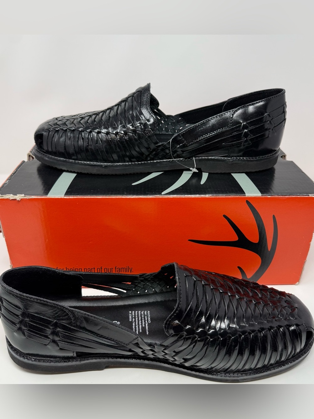 Deer Stags Antonio Woven Loafers Men’s Size US 11.5M Black Leather New In Box